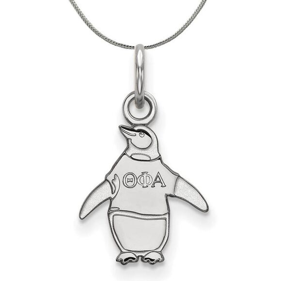 Sterling Silver Theta Phi Alpha XS (Tiny) Pendant Necklace - 24 Inch - Picture 1 of 8